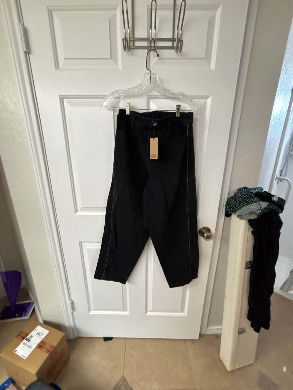 Sunday Edition Black Denim Jeans with Side Piping Detail
